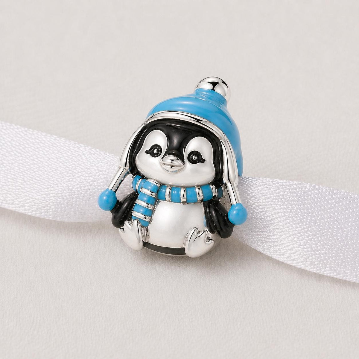 Penguin sterling silver charm alternate view