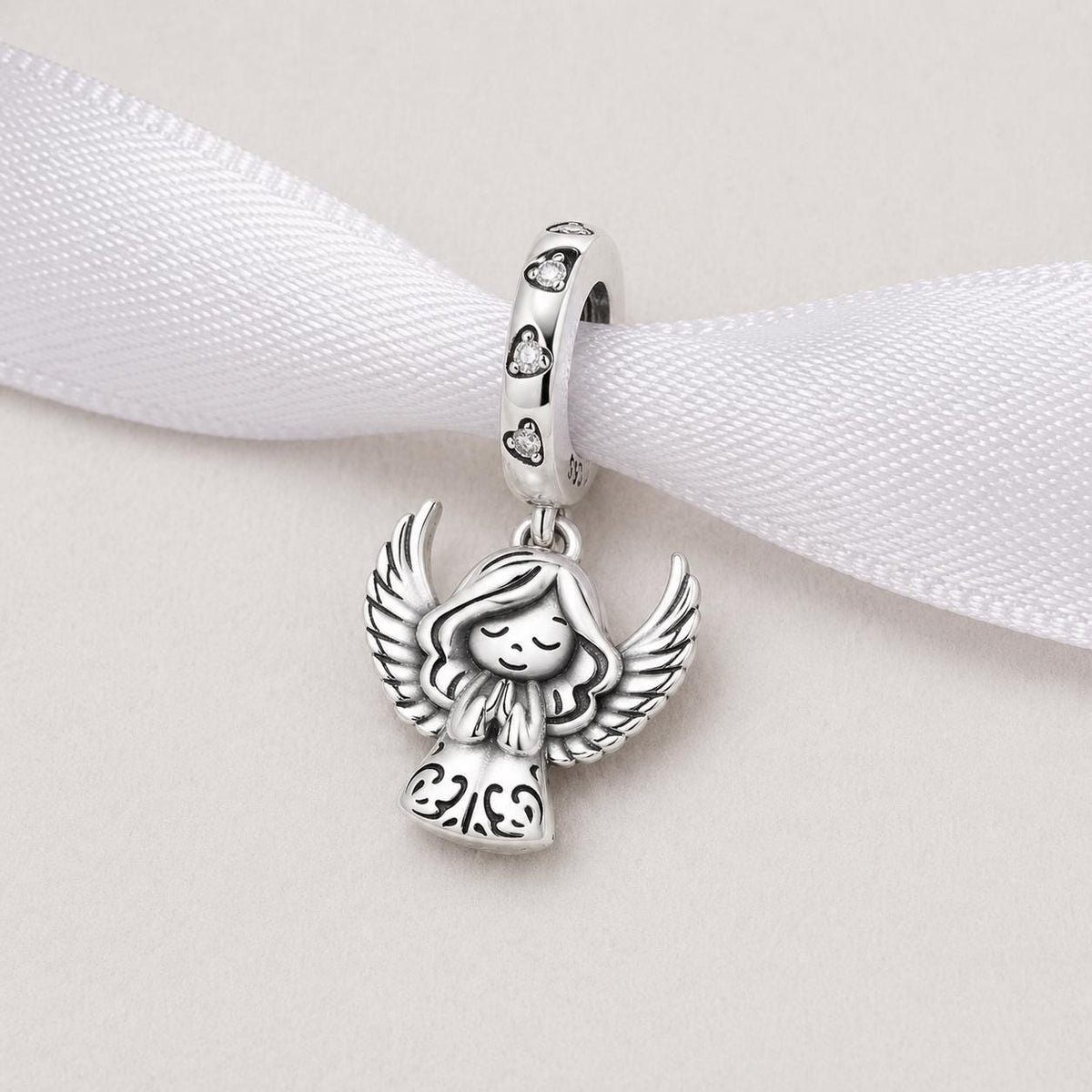 Angel Girl Dangle sterling silver charm alternate view