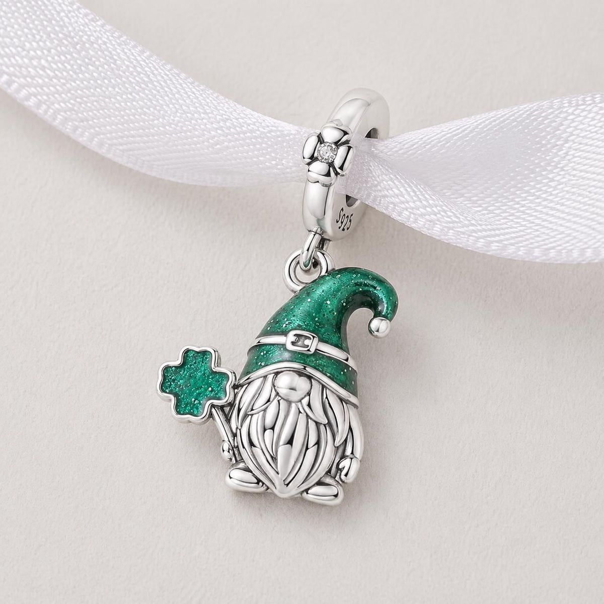 Lucky Gnome sterling silver charm alternate view
