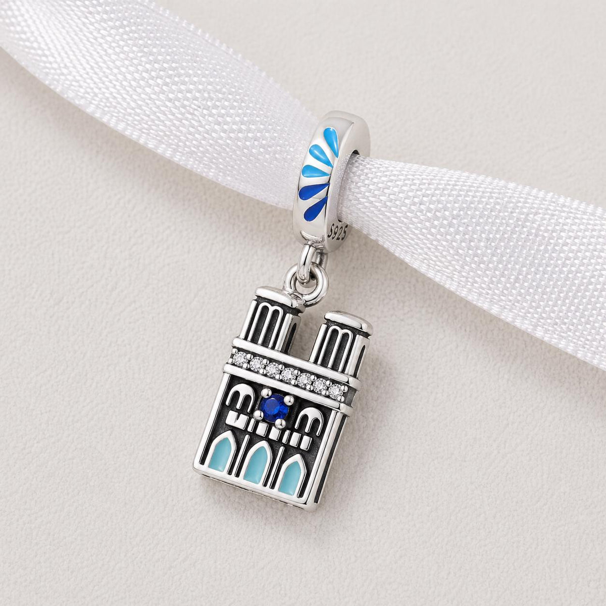 Notre Dame sterling silver charm alternate view