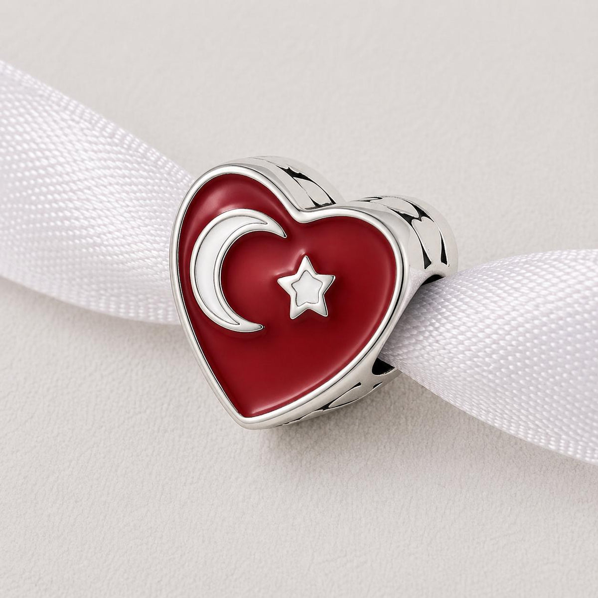 Turkey sterling silver charm alternate view