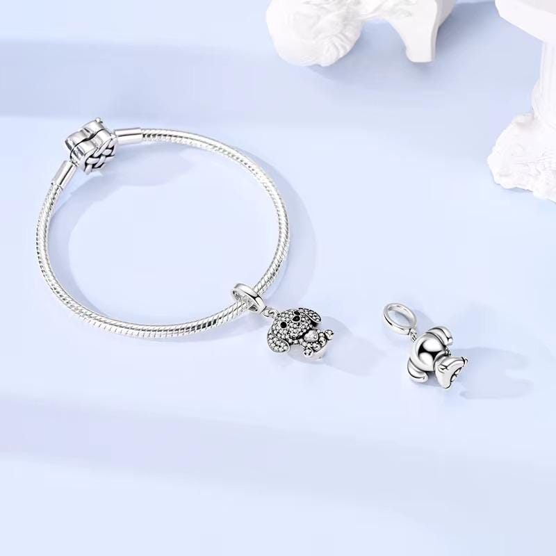 Puppy Dog sterling silver charm view 6