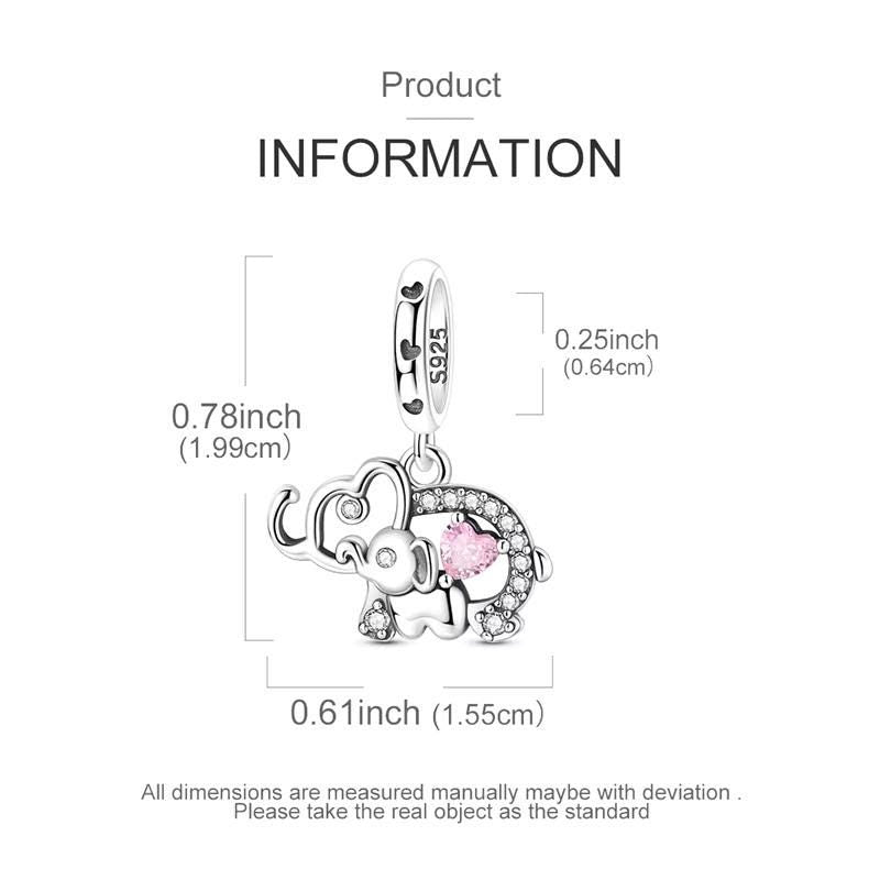 Elephant sterling silver charm view 5