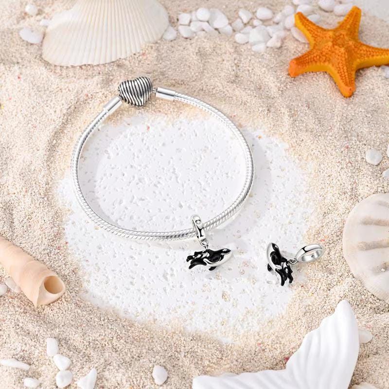 Orca sterling silver charm view 6