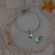 Celestial Whale Bead Fits Pandora Charm Bracelet, Silver Starry Night Blue Enamel Moon Gift