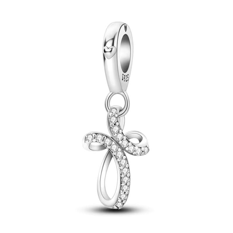 Silver Infinite Cross 925 sterling silver charm