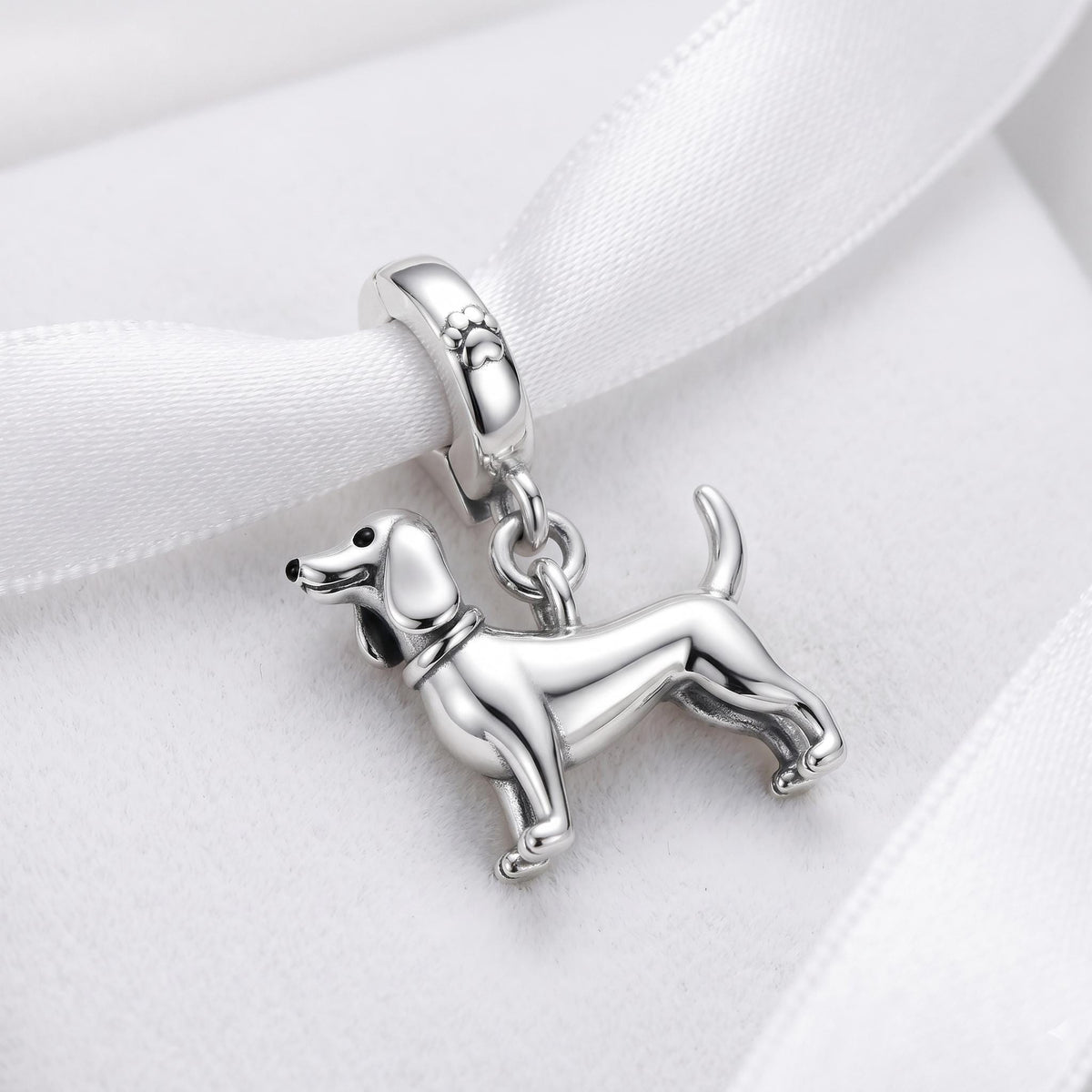 Dachshund Dog sterling silver charm alternate view
