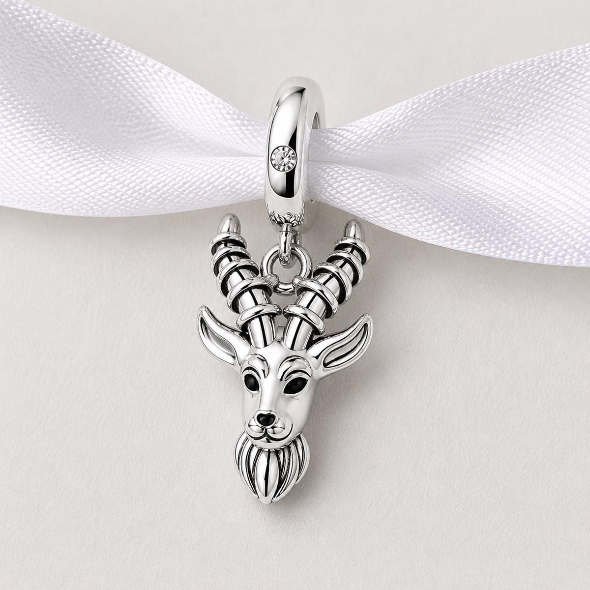 Goat sterling silver charm alternate view