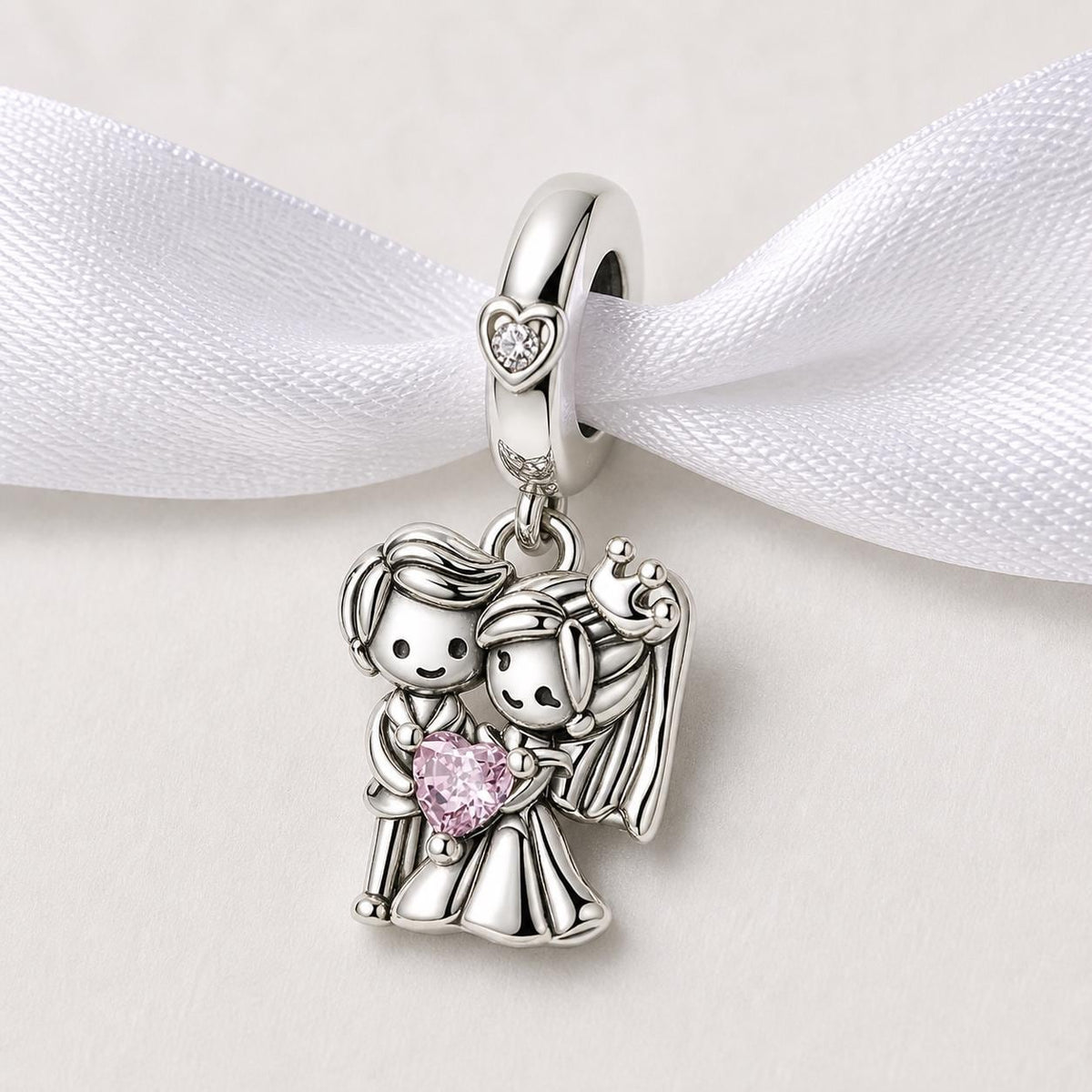 Wedding Couple sterling silver charm alternate view
