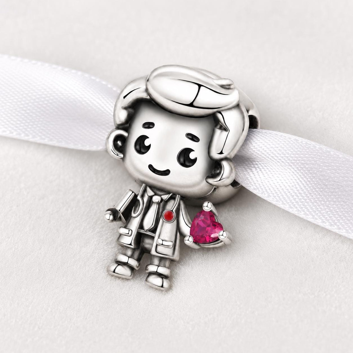 Doctor Boy sterling silver charm alternate view