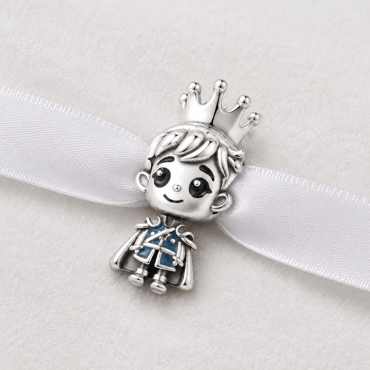Prince Boy sterling silver charm alternate view