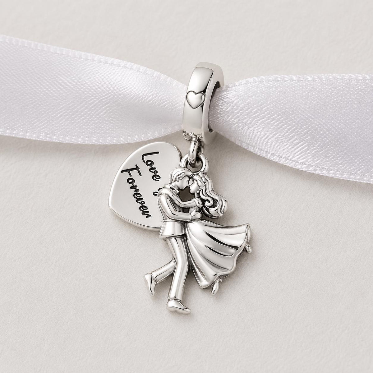 Wedding Couple sterling silver charm alternate view