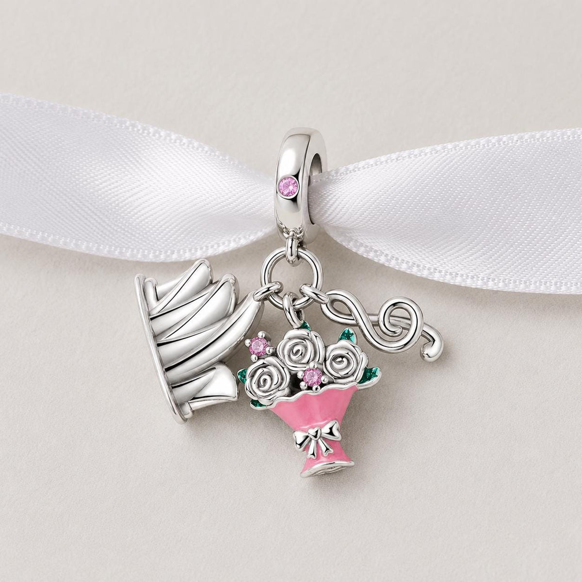 Sydney Opera House sterling silver charm alternate view