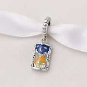 Hourglass Bead Fits Pandora Charm Bracelet, Silver Day Night Celestial Sun Moon Time Jewelry
