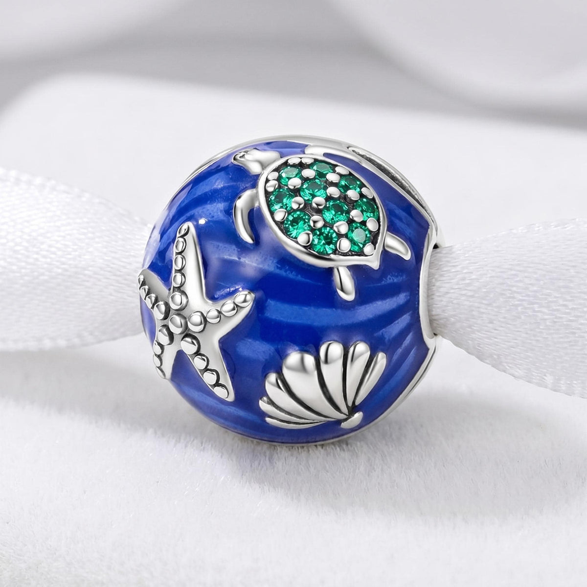 Ocean Life sterling silver charm alternate view
