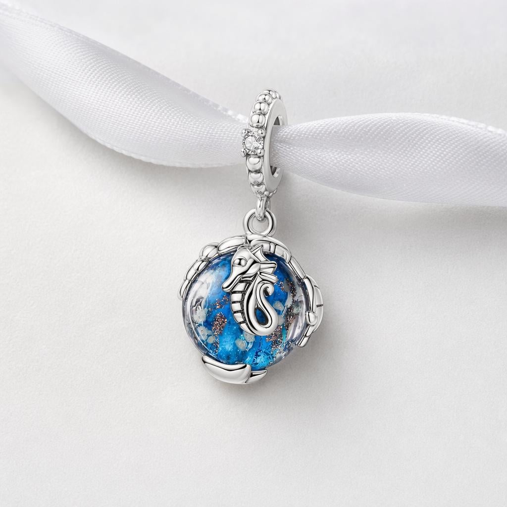 Ocean Glass sterling silver charm alternate view
