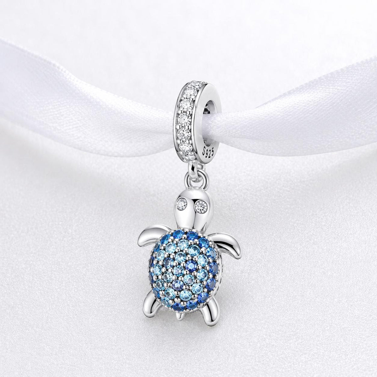 Sea Turtle sterling silver charm alternate view