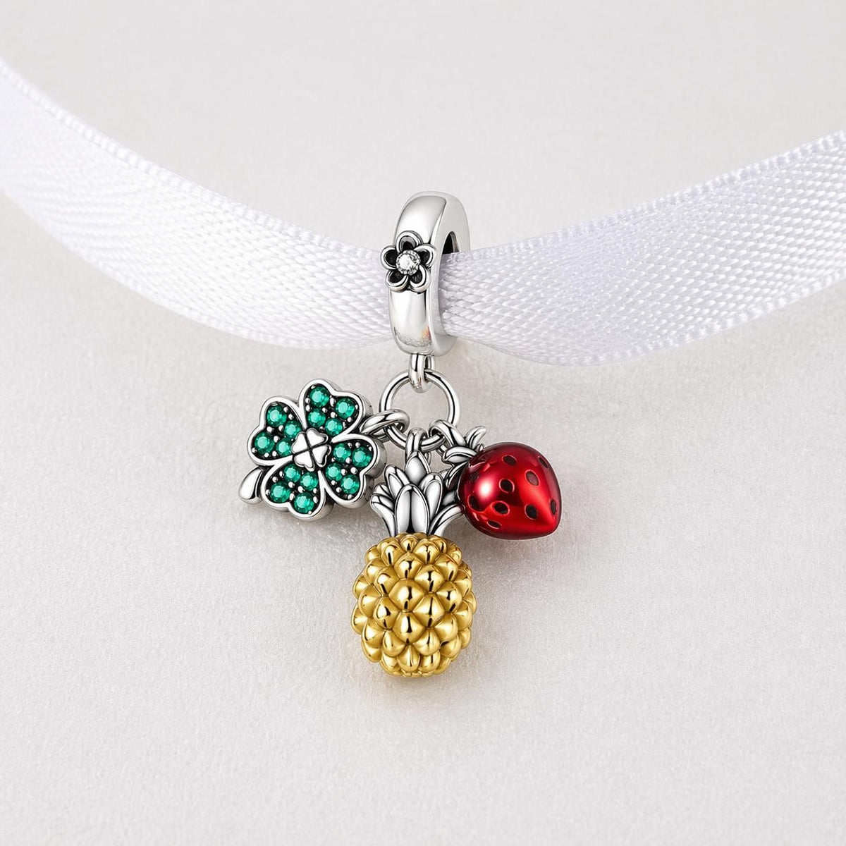 Lucky Fruit sterling silver charm alternate view