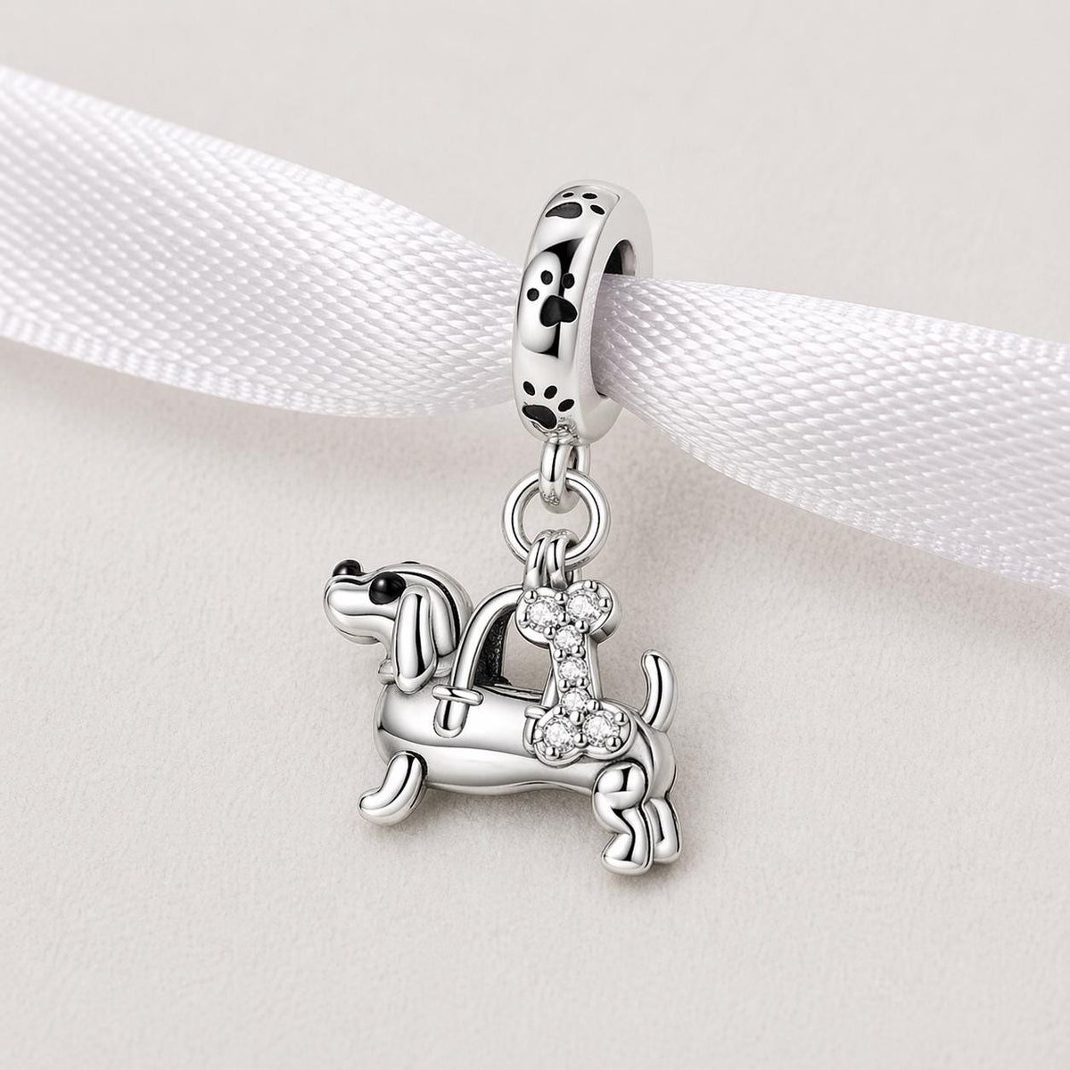Dachshund sterling silver charm alternate view