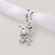 Chihuahua Celestial Bead Fits Pandora Charm Bracelet, Silver Dog Star Moon Dangle Gift