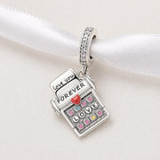 Typewriter Dangle Fits Pandora Charm Bracelet, Dainty Jewelry Gift for Her, Retro Writer Romance