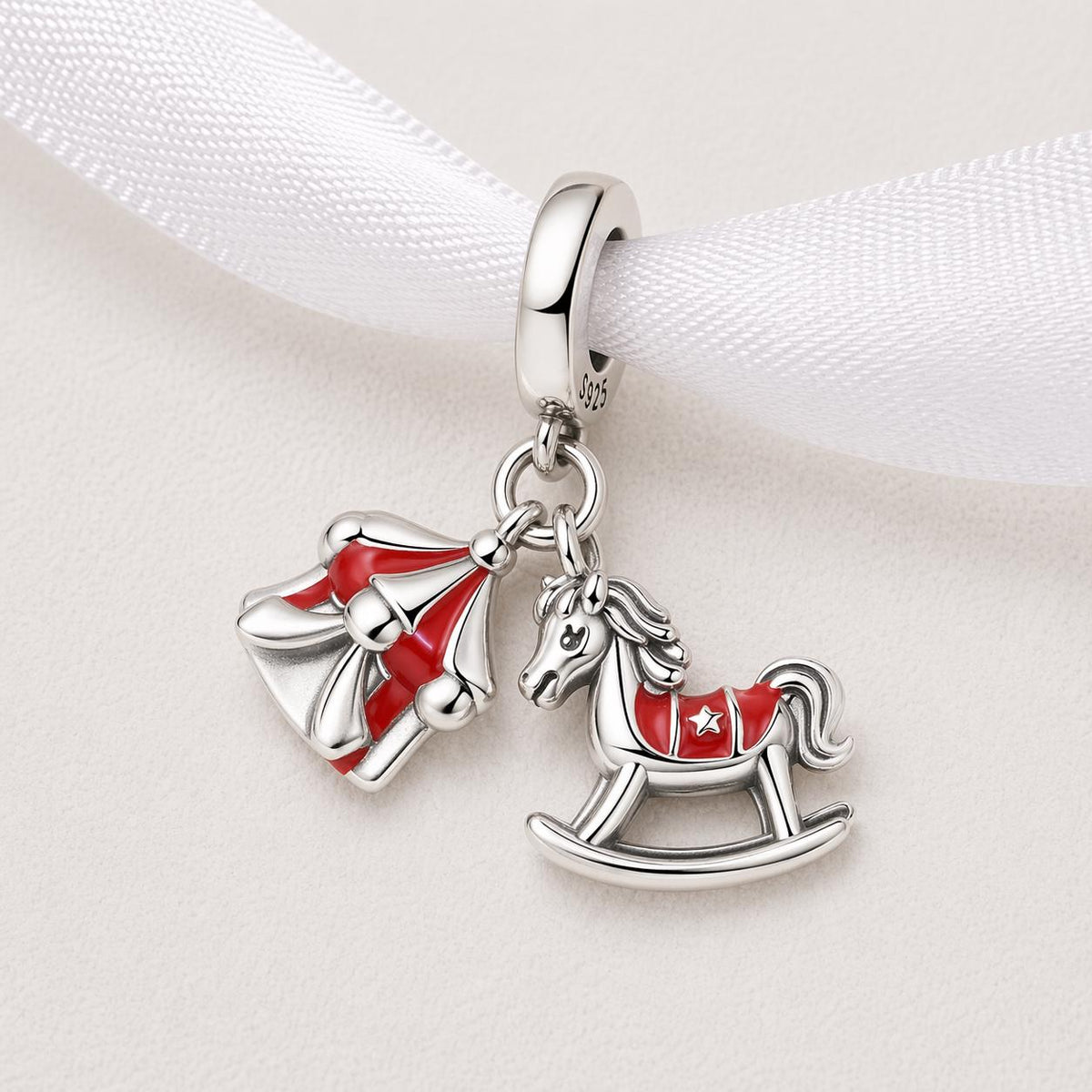 Carousel Horse sterling silver charm alternate view