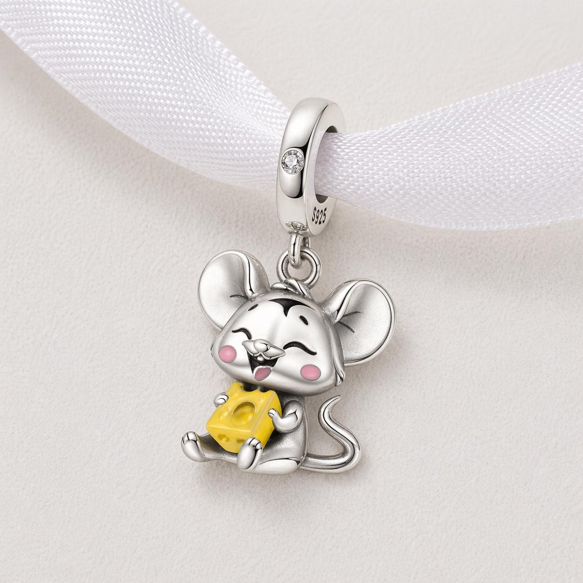 Mouse sterling silver charm alternate view