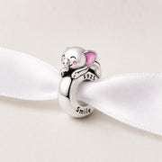 Elephant Stopper Fits Pandora Charm Bracelet, Spacer Bead, Silicone Keeper, Animal Safety Clip
