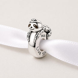 Sloth Stopper Fits Pandora Charm Bracelet, Silicone Grip Bead, Live Slow Safety Spacer Gift