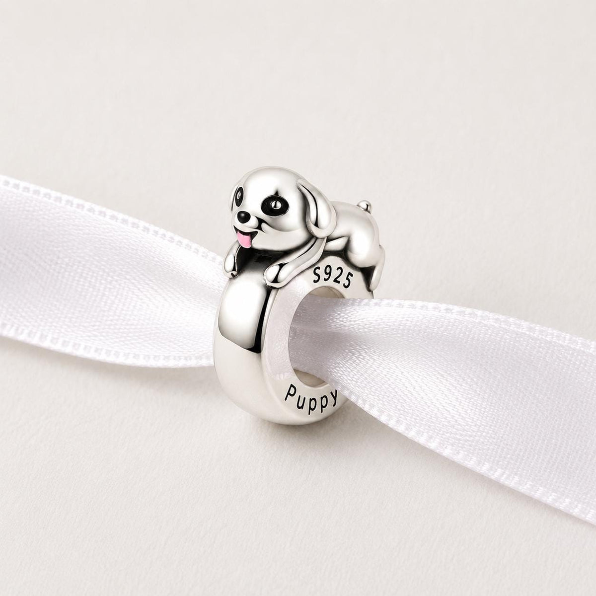 Puppy Dog sterling silver charm alternate view