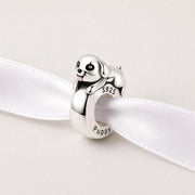 Puppy Dog Stopper Fits Pandora Charm Bracelet, Silicone Grip Bead, Pet Lover Safety Spacer