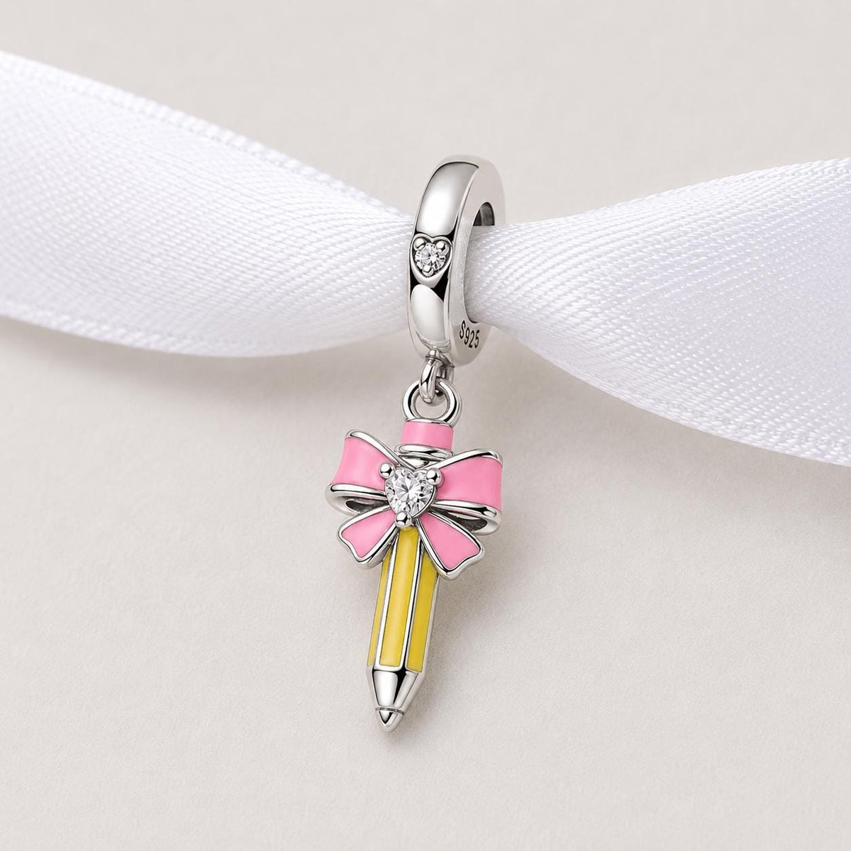 Pencil sterling silver charm alternate view