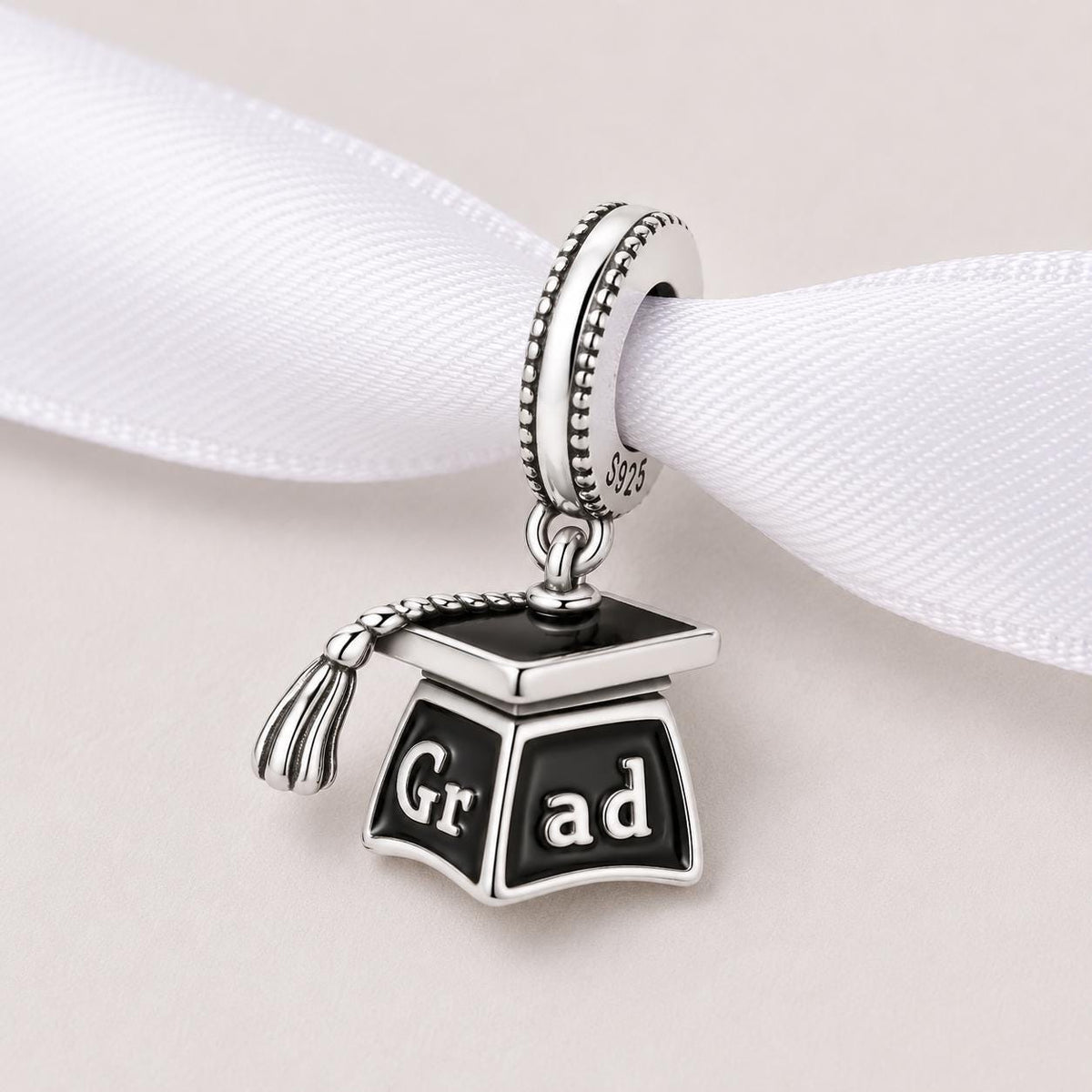 Graduation Cap sterling silver charm alternate view