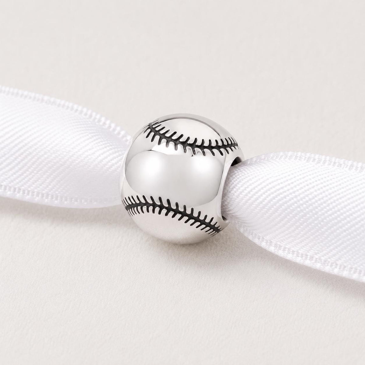 Baseball sterling silver charm alternate view