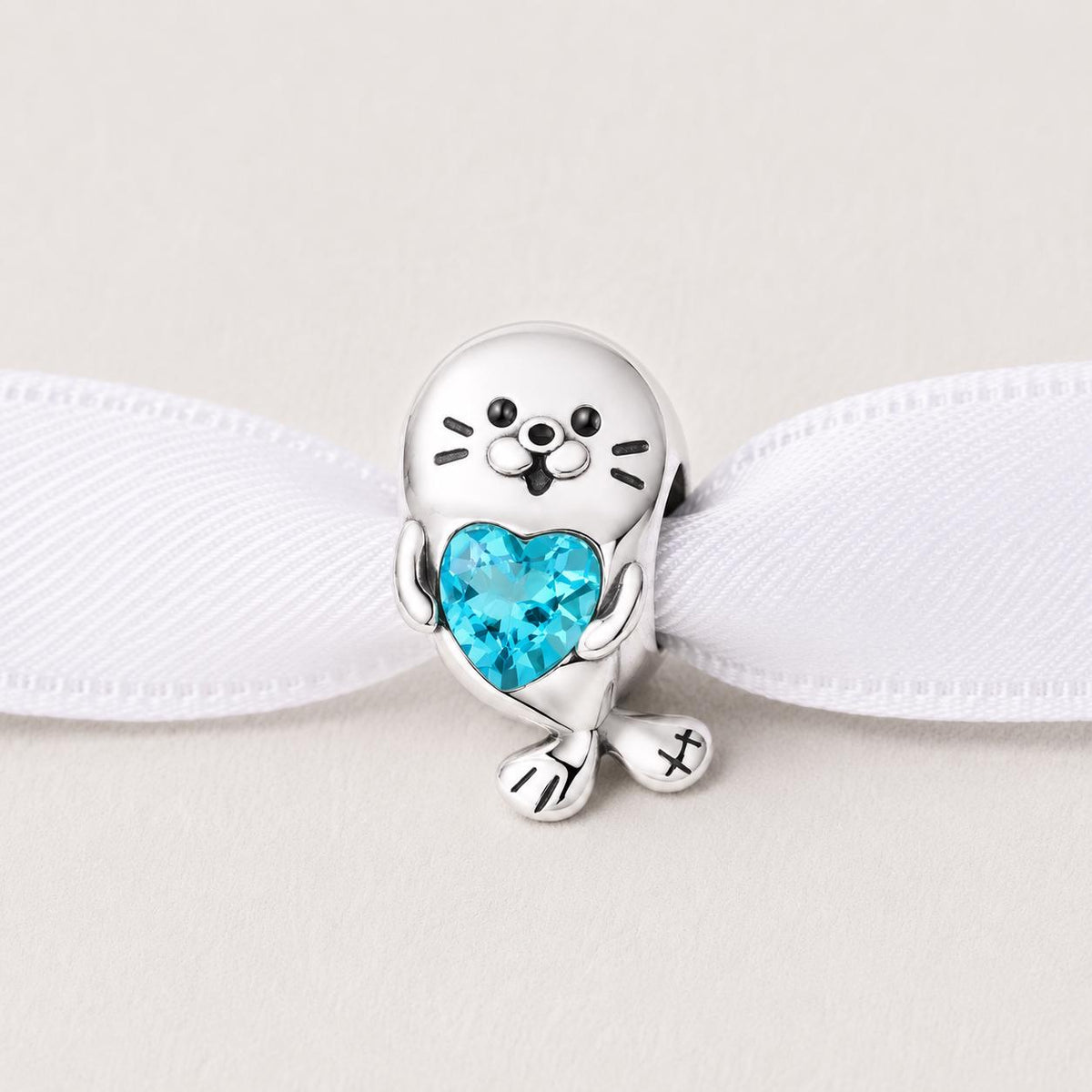 Seal sterling silver charm alternate view