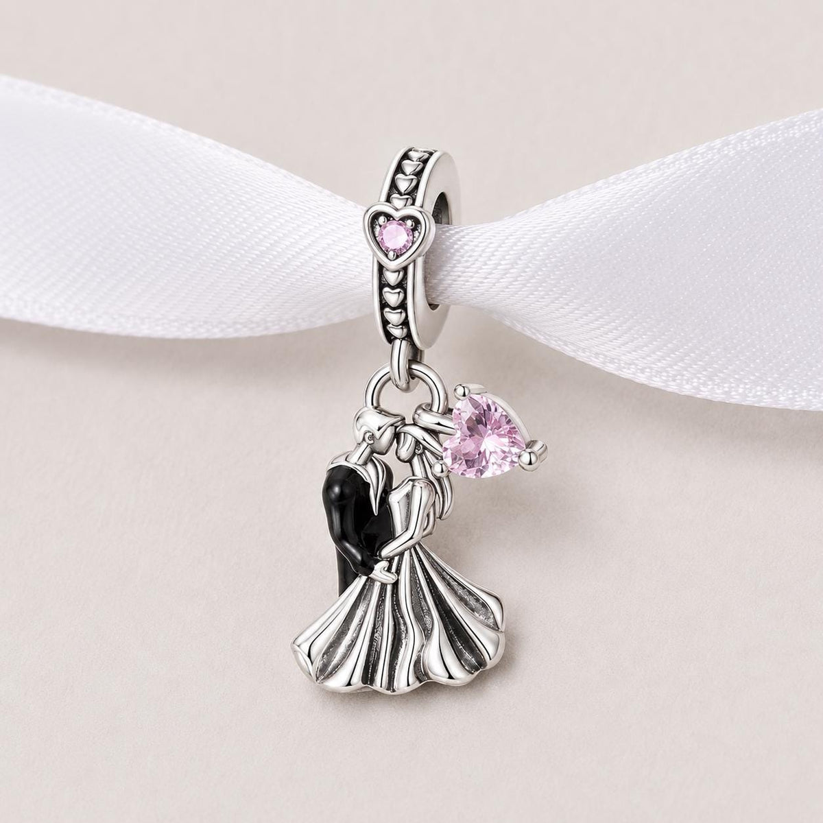 Wedding Couple sterling silver charm alternate view
