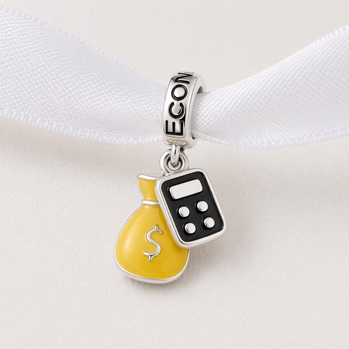 Economics sterling silver charm alternate view