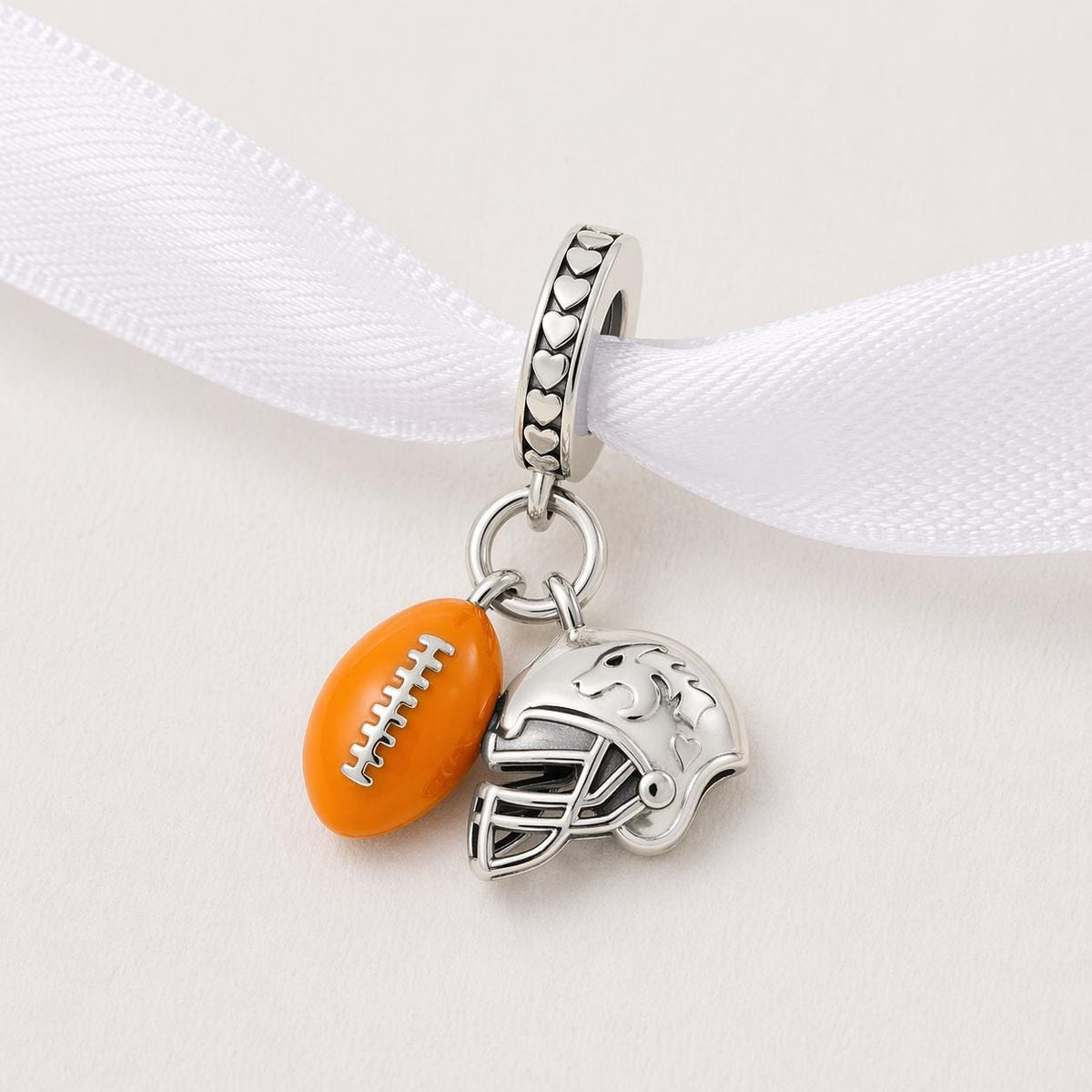 American Football sterling silver charm alternate view