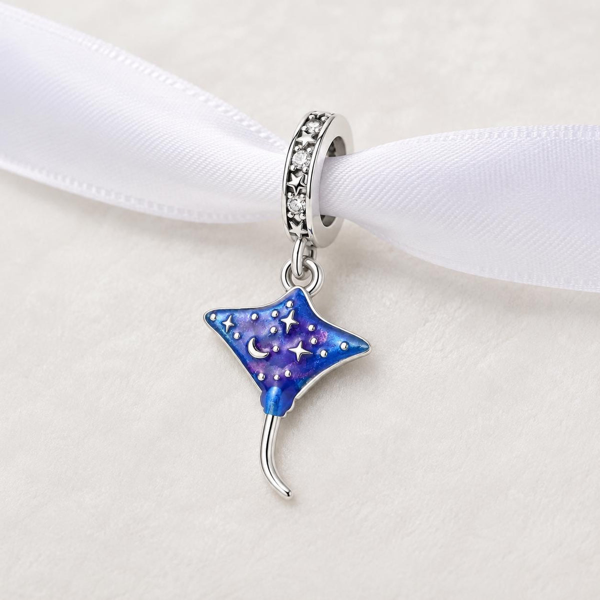 Celestial Stingray sterling silver charm alternate view