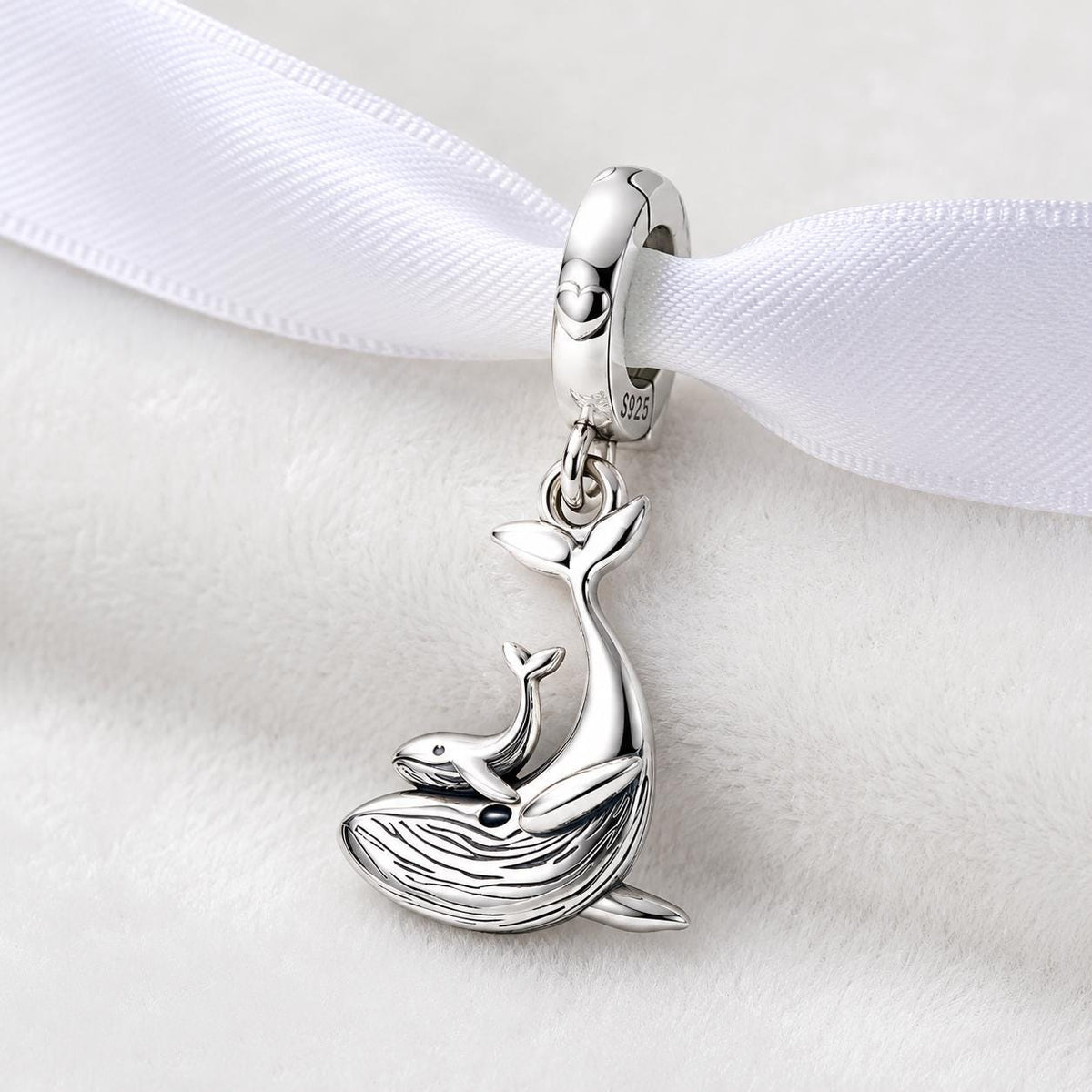 Whale sterling silver charm alternate view