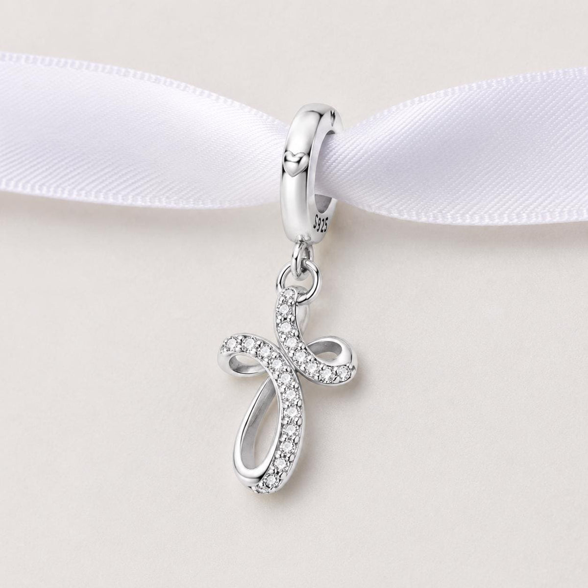 Silver Infinite Cross sterling silver charm alternate view