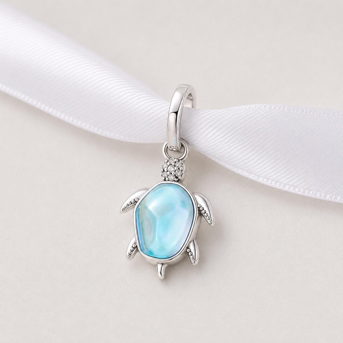 Turtle sterling silver charm alternate view