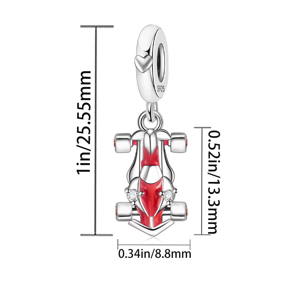 F1 sterling silver charm view 5