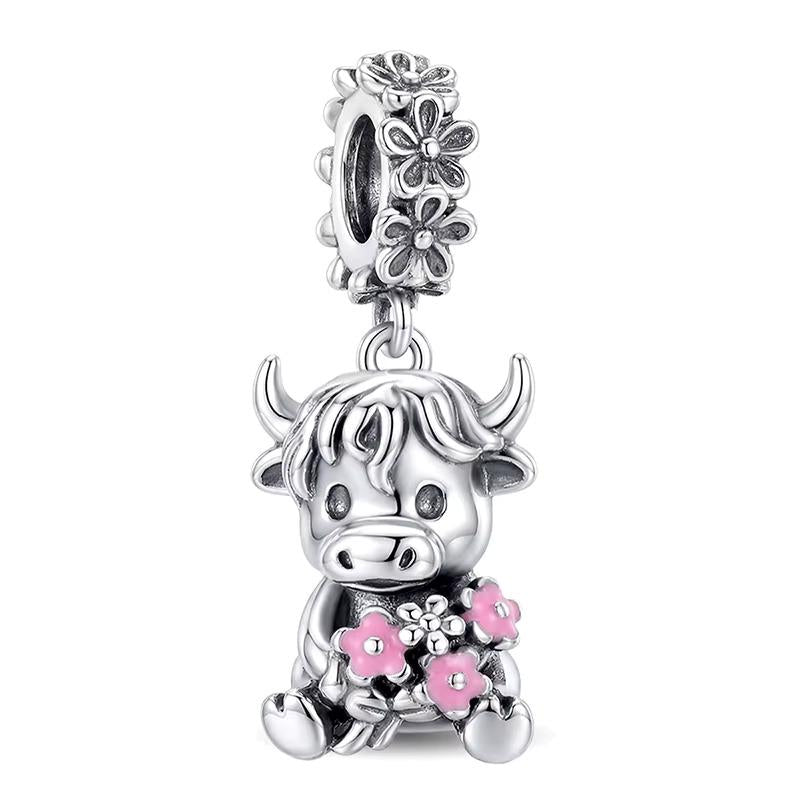 Scotland Cow 925 sterling silver charm