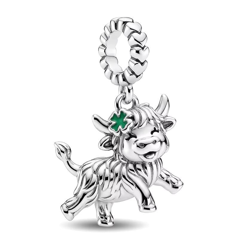 Highland Cow 925 sterling silver charm