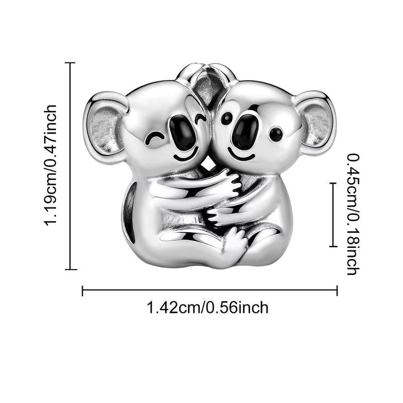Koala Hug sterling silver charm view 5
