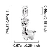 Alpaca Bead Fits Pandora Charm Bracelet, Silver Llama Dangle Animal Farm South America Gift
