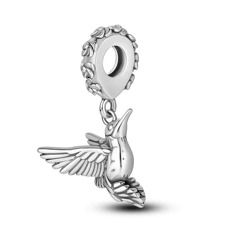 Hummingbird 925 sterling silver charm