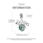 Family Tree Bead Fits Pandora Charm Bracelet, Silver Infinity Emerald Heart Eternal Love Gift