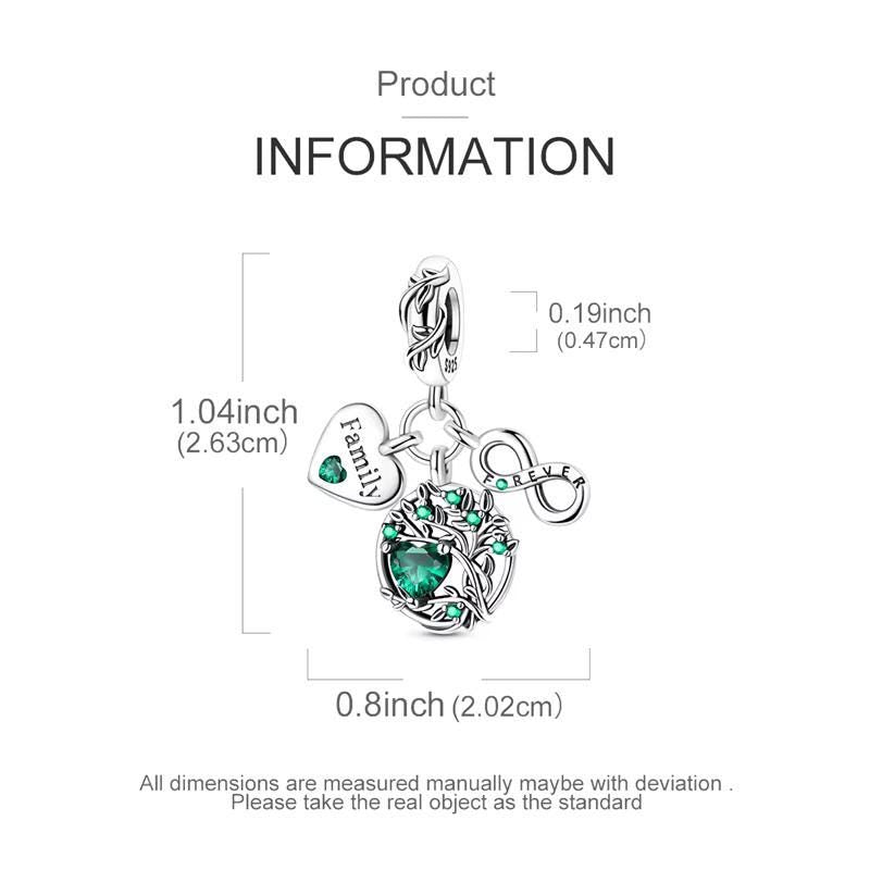 Family Tree sterling silver charm view 5